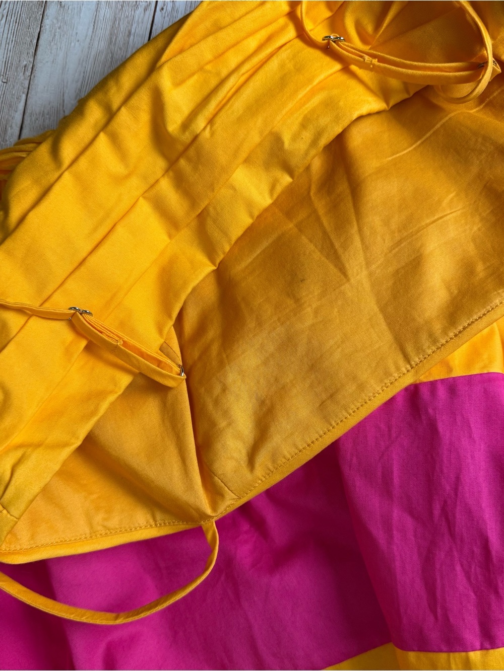 AMUR Aslin Colorblock Dress Size 4 Fuchsia Pink Marigold Mini NWT Sample - Picture 12 of 12